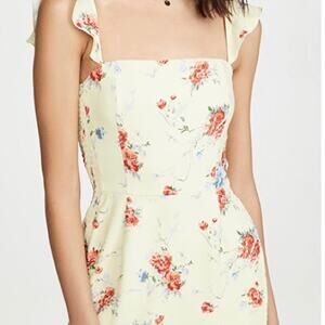 WAYF Enclave dress. Yellow Poppy‎ Print. Small